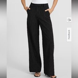 Editor Studio Stretch Twill Mid Rise Pinstripe Trouser Pant